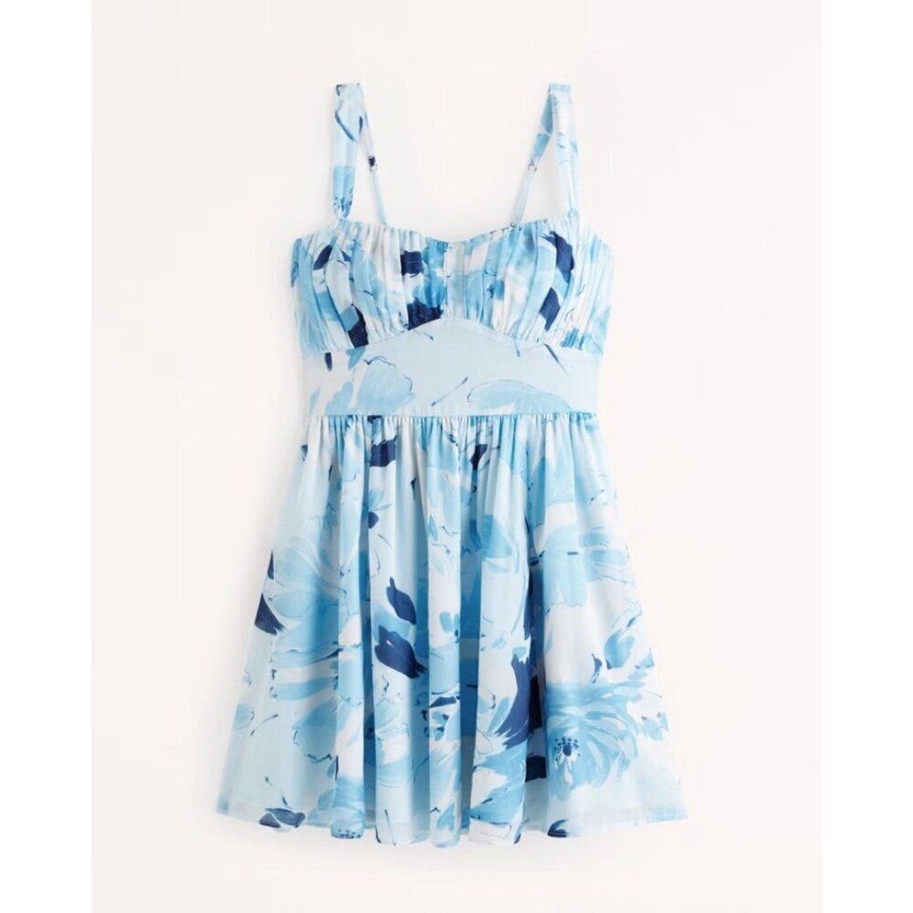 Abercrombie & Fitch Ruched Chiffon Mini Dress Size ST 23340